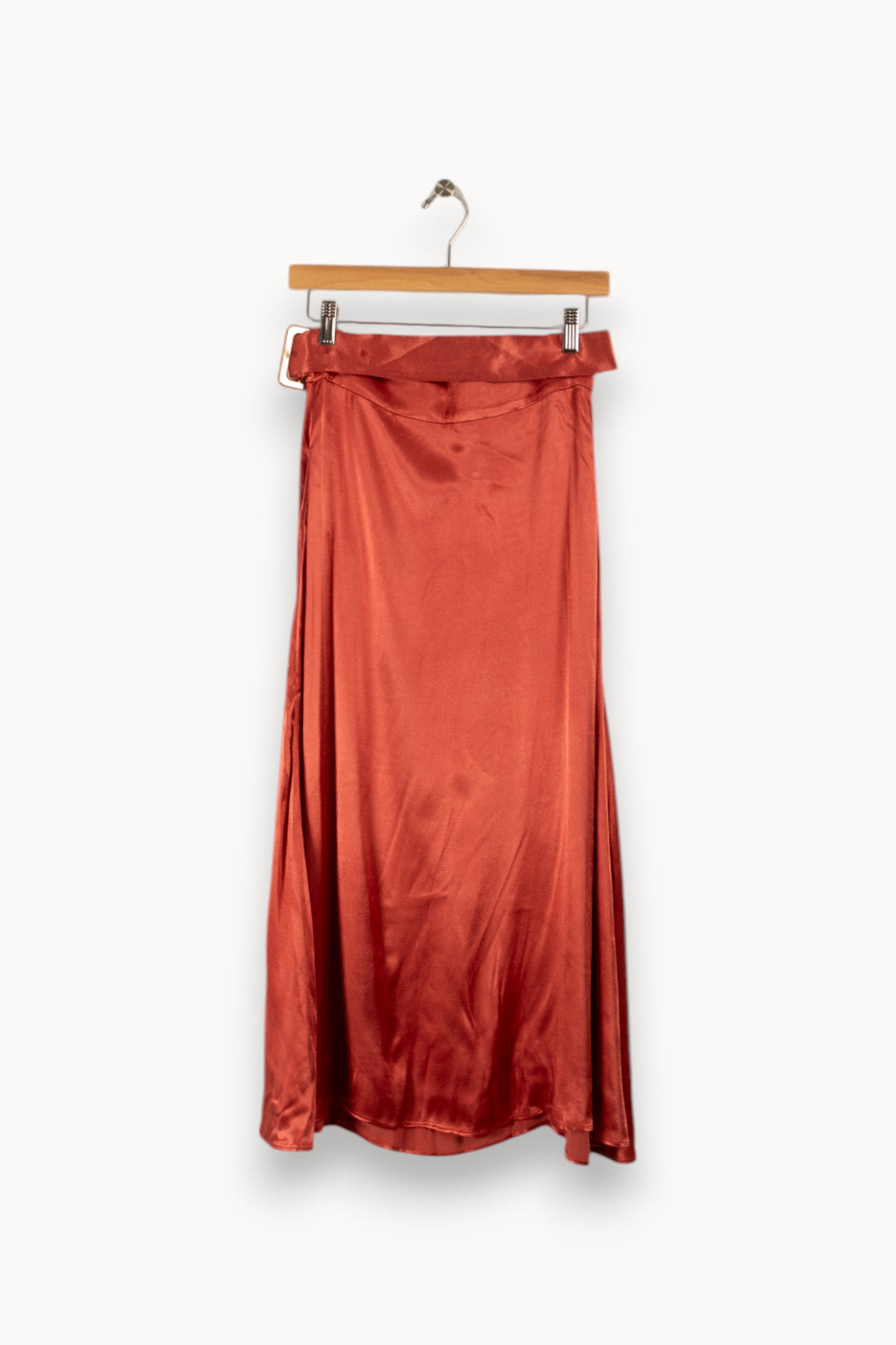Jupe longue rose satinée - Taille S/36 de la marque Suncoo | PARAD28650 - Vendu par Paradigme - Image 2