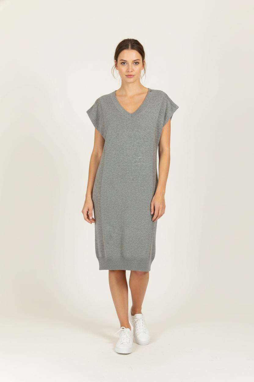 Robe Pull Grise - Taille S/36 de la marque IKKS | PARAD28754 - Vendu par Paradigme - Image 1