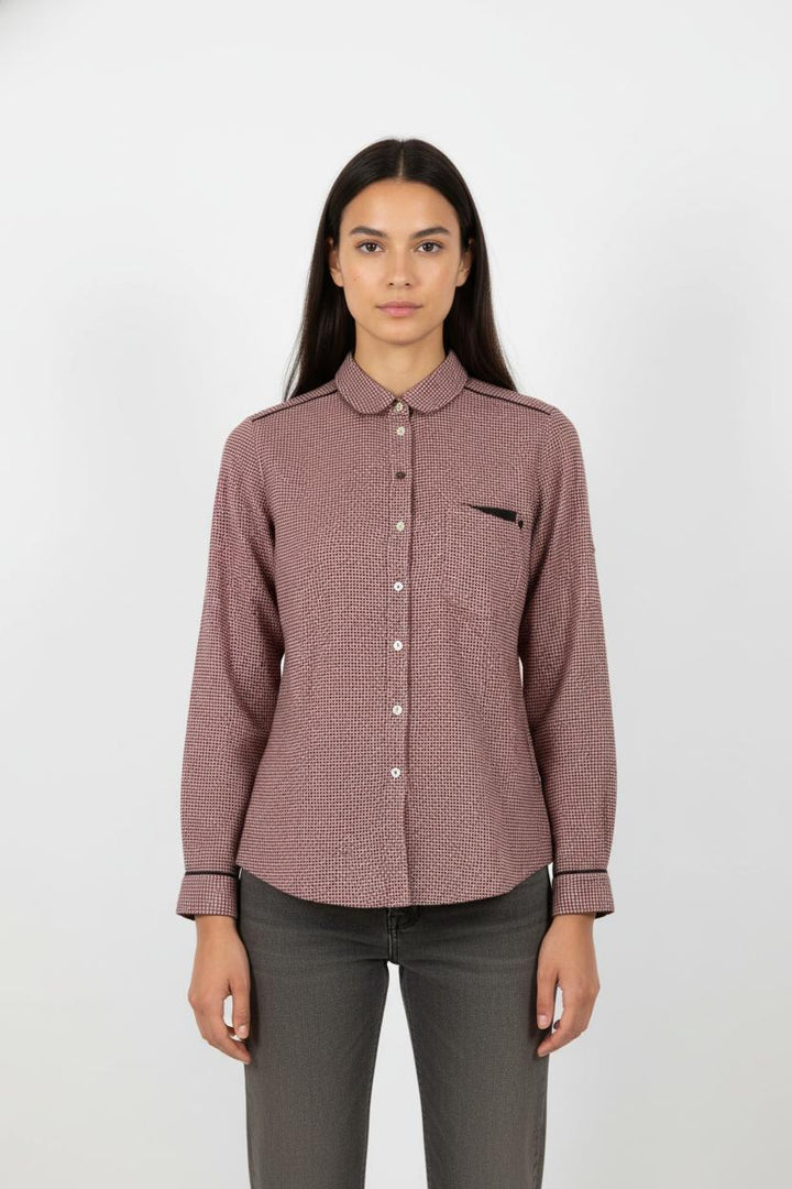Chemise bordeaux à carreaux - Taille M/38