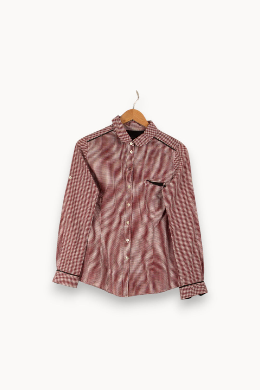 Chemise bordeaux à carreaux - Taille M/38 de la marque IKKS | PARAD28763 - Vendu par Paradigme - Image 1