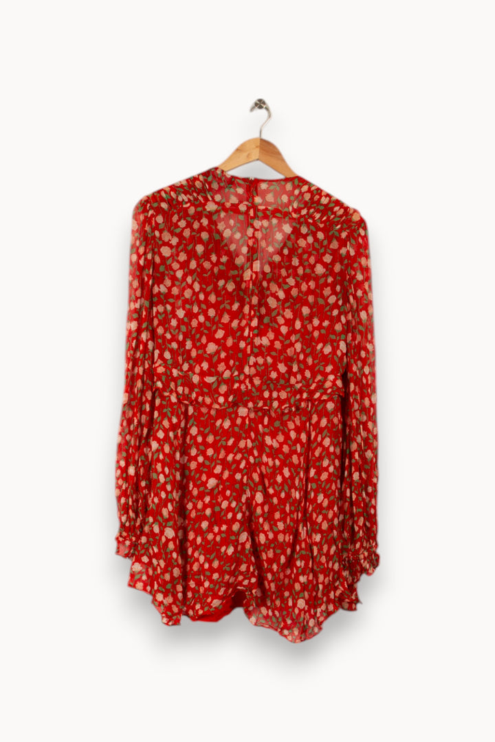Robe rouge à motifs - Taille M/38 de la marque The Kooples | PARAD28781 - Vendu par Paradigme - Image 3