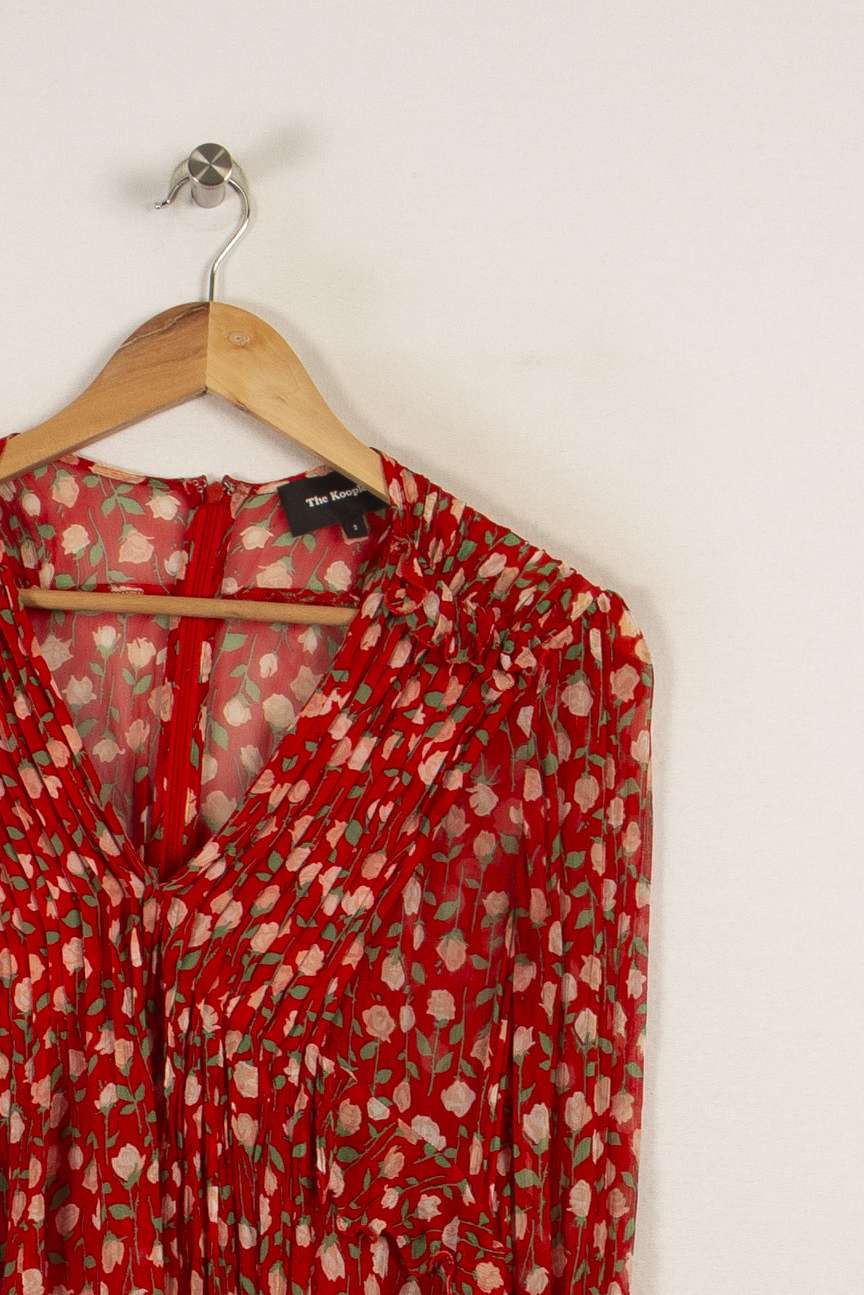 Robe rouge à motifs - Taille M/38 de la marque The Kooples | PARAD28781 - Vendu par Paradigme - Image 2