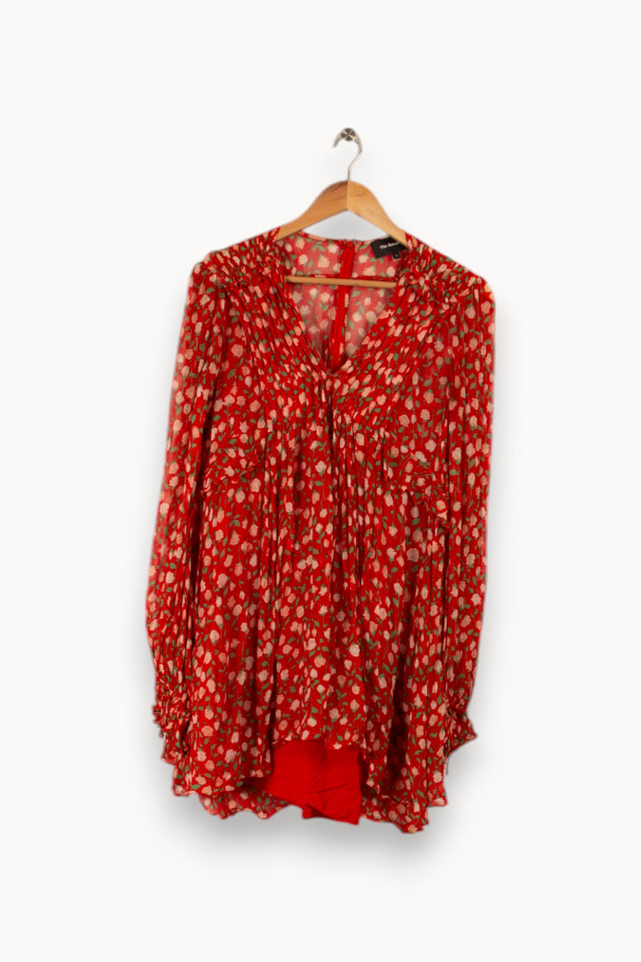 Robe rouge à motifs - Taille M/38 de la marque The Kooples | PARAD28781 - Vendu par Paradigme - Image 1