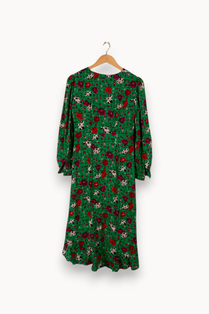 Robe verte à motifs - Taille S/36 de la marque ba&sh | PARAD28782 - Vendu par Paradigme - Image 2