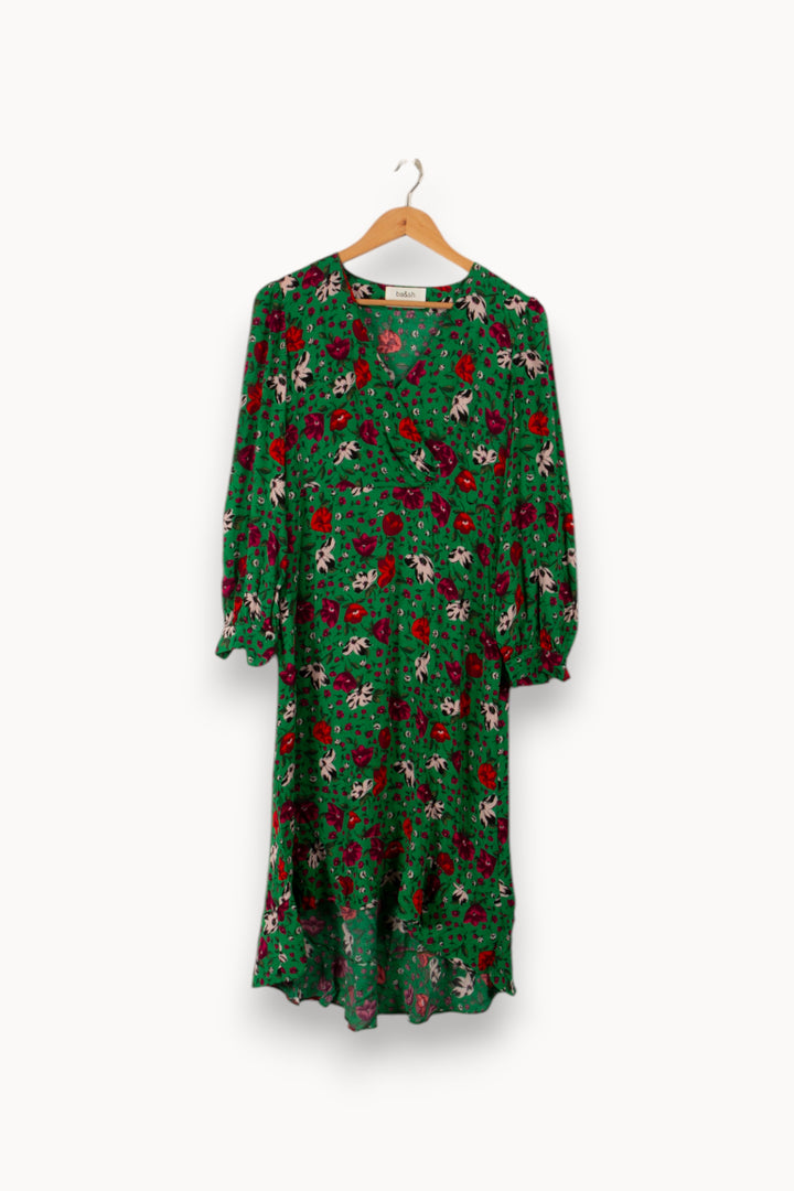 Robe verte à motifs - Taille S/36 de la marque ba&sh | PARAD28782 - Vendu par Paradigme - Image 3