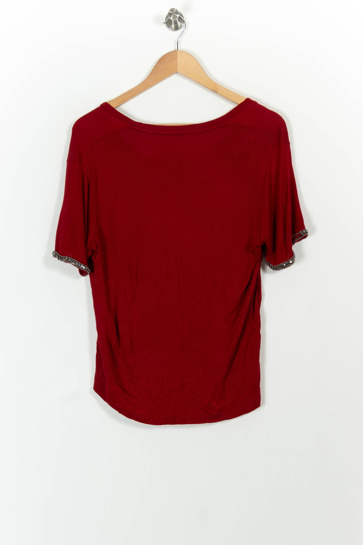 Tee-shirt Rouge - Taille L/40 de la marque IKKS | PARAD28799 - Vendu par Paradigme - Image 4