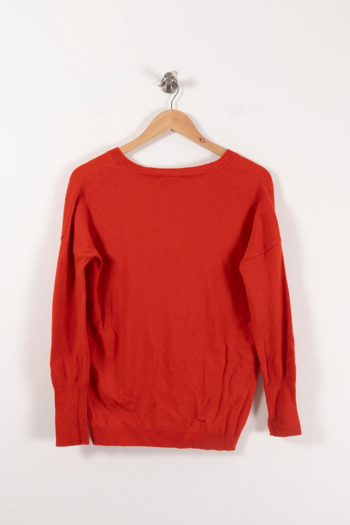 Pull Orange - Taille XS/34 de la marque Caroll | PARAD28821 - Vendu par Paradigme - Image 4