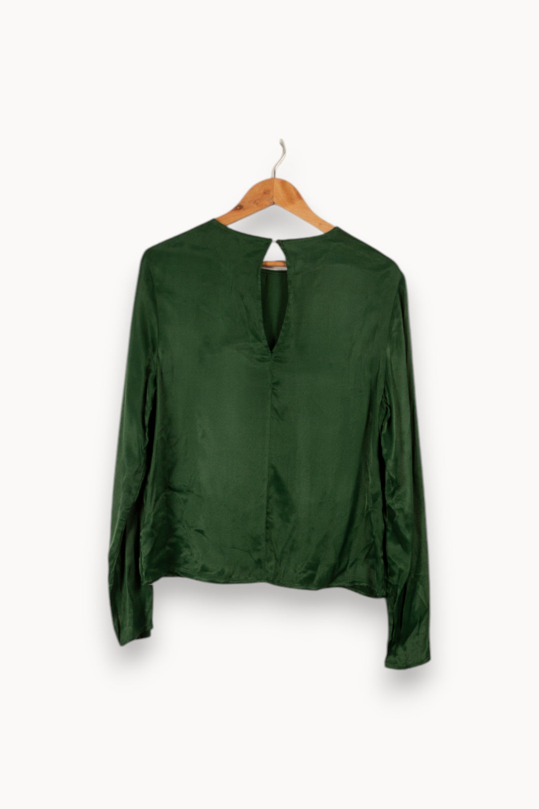 Blouse satinée verte - Taille L/40 de la marque Bizance | PARAD28839 - Vendu par Paradigme - Image 3