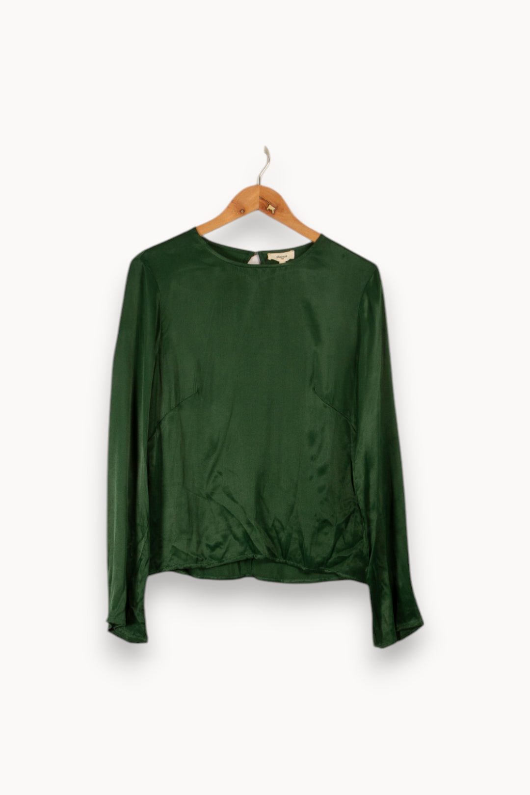 Blouse satinée verte - Taille L/40 de la marque Bizance | PARAD28839 - Vendu par Paradigme - Image 1