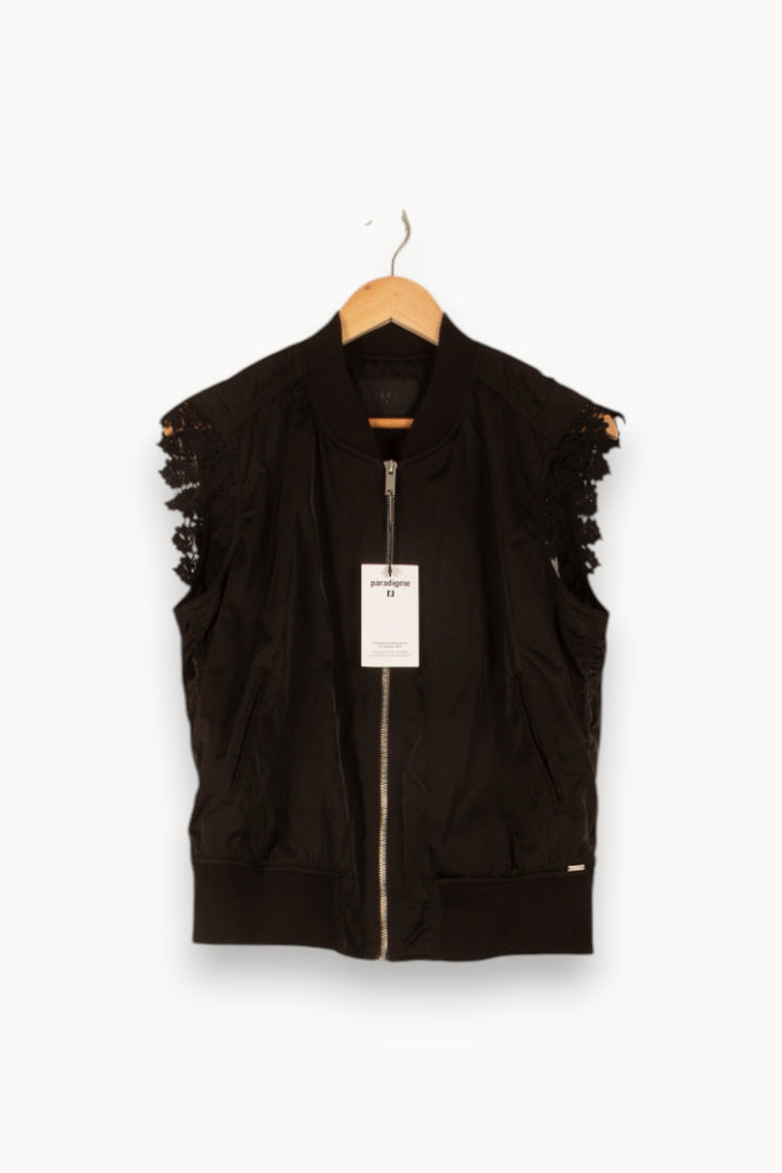 Blouson Sans Manches Noir - Taille L/40 de la marque IKKS | PARAD28903 - Vendu par Paradigme - Image 2