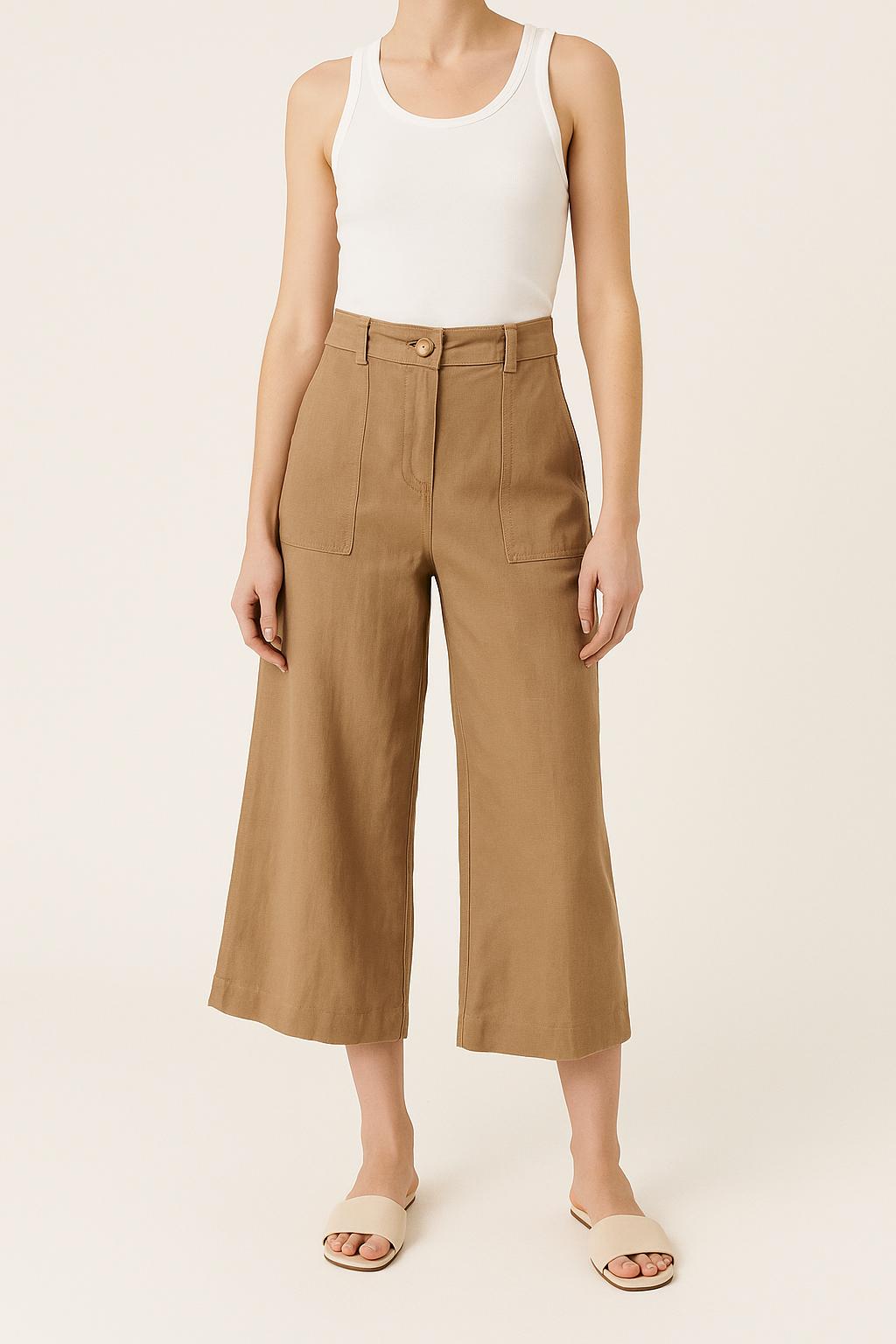 Pantalon Large Beige - Taille XS/34 de la marque Suncoo | PARAD28943 - Vendu par Paradigme - Image 1
