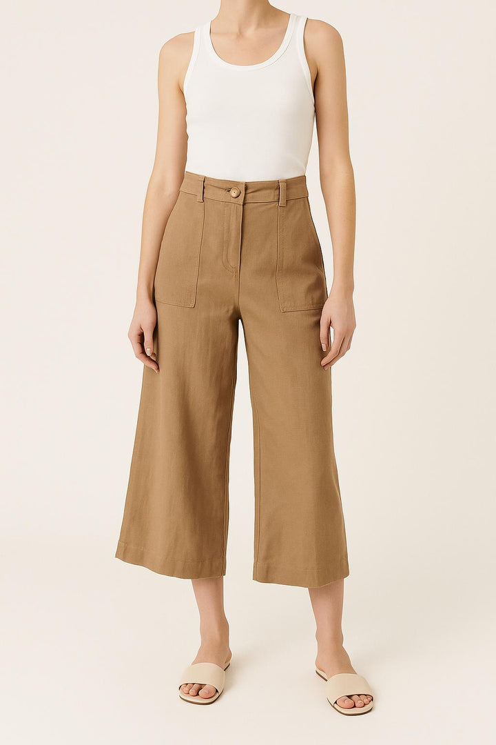 Pantalon Large Beige - Taille XS/34 de la marque Suncoo | PARAD28943 - Vendu par Paradigme - Image 1