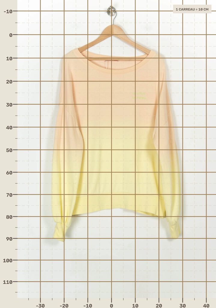 Sweat Dégradé Jaune et Beige - Taille L/40 de la marque Imprevu | PARAD28977 - Vendu par Paradigme - Image 4