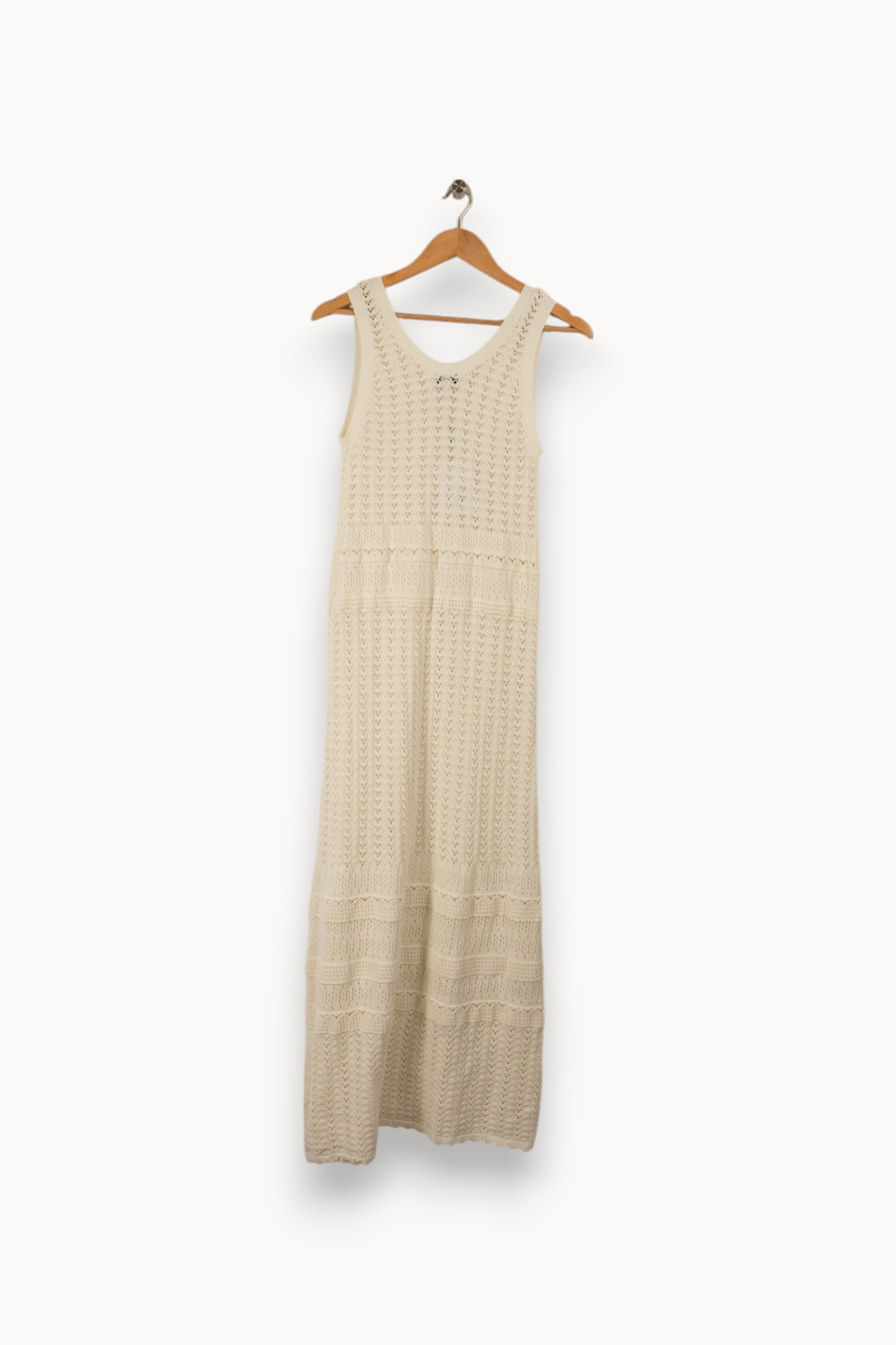 Robe longue en maille blanche - Taille M/38 de la marque Suncoo | PARAD29004 - Vendu par Paradigme - Image 2