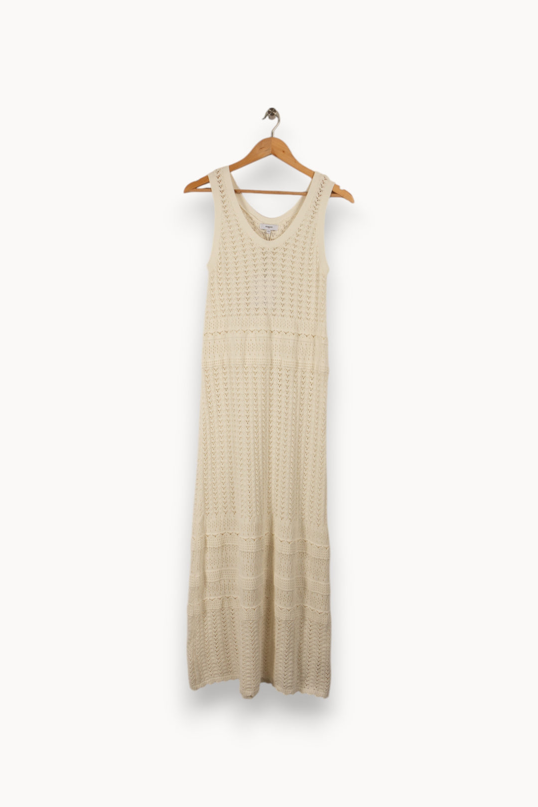 Robe longue en maille blanche - Taille M/38 de la marque Suncoo | PARAD29004 - Vendu par Paradigme - Image 3