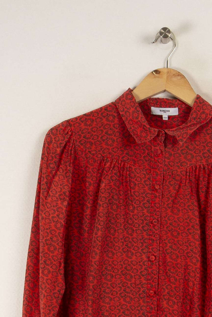 Chemise rouge à motifs - Taille XS/34 de la marque Suncoo | PARAD29006 - Vendu par Paradigme - Image 1