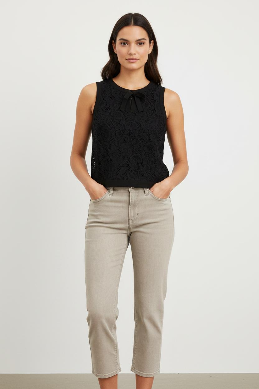 Top en dentelle bleu - Taille M/38