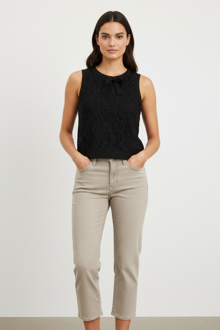 Top en dentelle bleu - Taille M/38