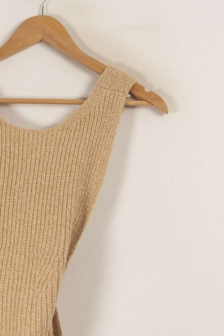 Top en maille beige - Taille S/36 de la marque Claudie Pierlot | PARAD29031 - Vendu par Paradigme - Image 1