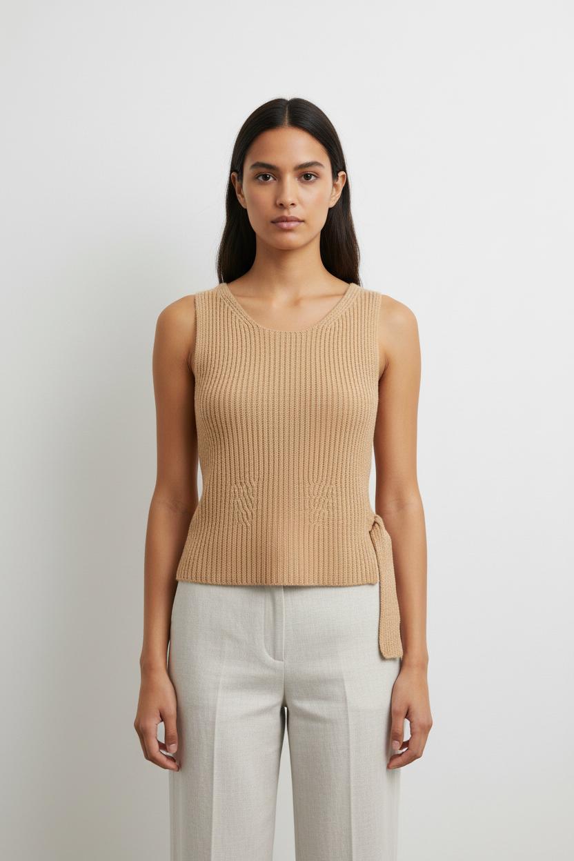 Top en maille beige - Taille S/36
