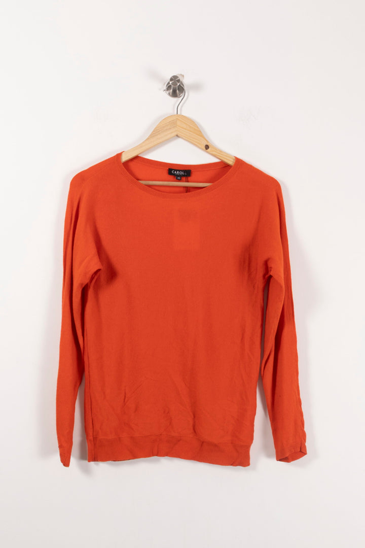 Pull Orange - Taille XS/34 de la marque Caroll | PARAD29039 - Vendu par Paradigme - Image 2