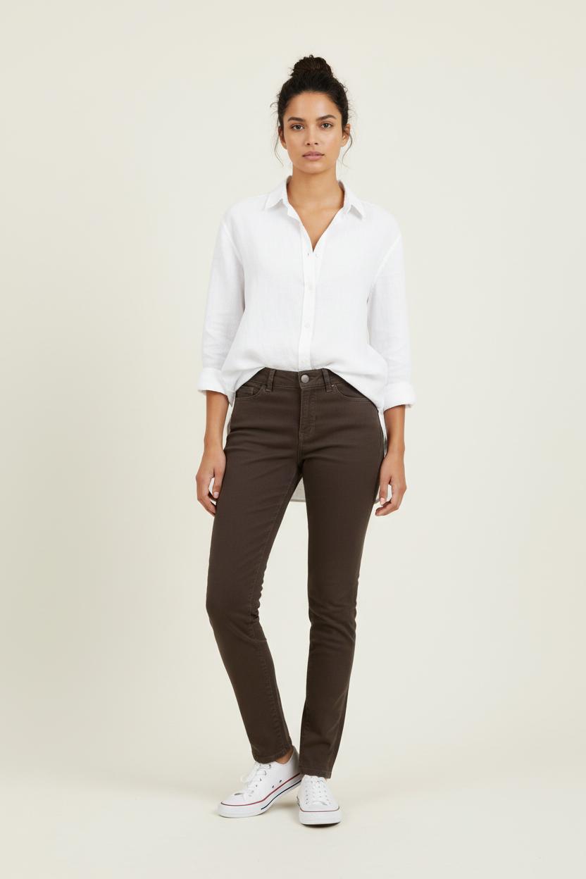 Jean Marron - Taille XS/34 de la marque Sud express | PARAD29093 - Vendu par Paradigme - Image 1