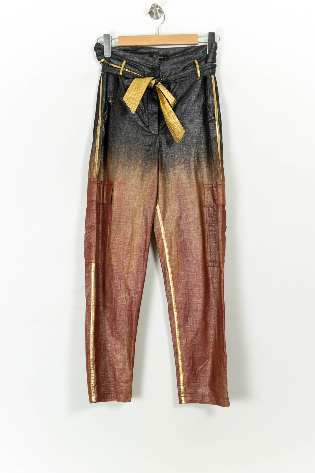 Pantalon Noir et Doré - Taille XS/34 de la marque Mes Demoiselles Paris | PARAD29097 - Vendu par Paradigme - Image 2