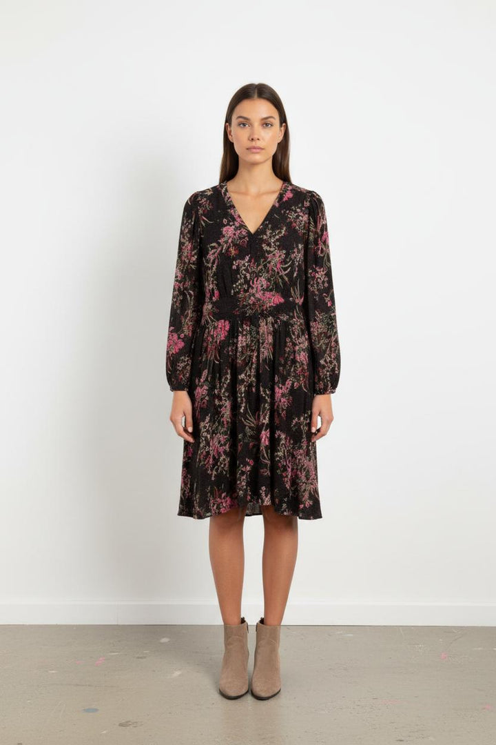 Robe noire à motifs - Taille M/38