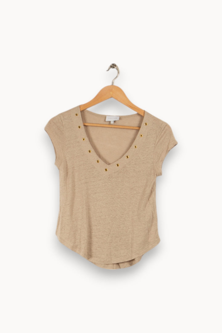 T-shirt beige - Taille S/36 de la marque Kujten | PARAD29122 - Vendu par Paradigme - Image 3