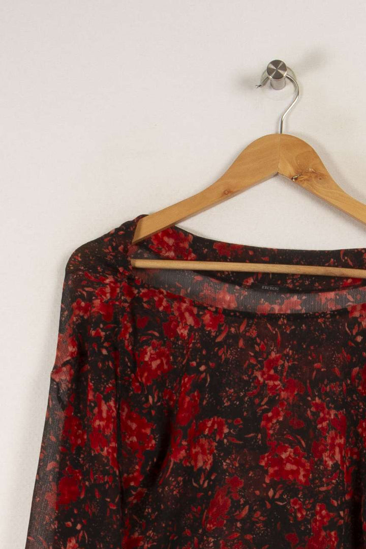 Blouse noire et rouge - Taille M/38 de la marque IKKS | PARAD29126 - Vendu par Paradigme - Image 2