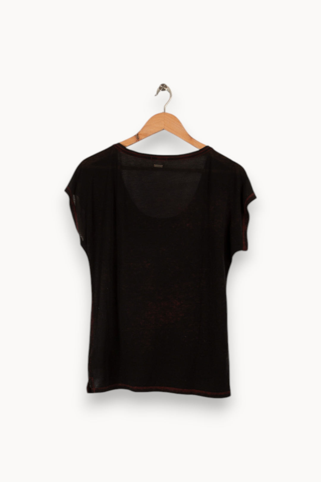 T-shirt noir à motifs - Taille L/40 de la marque IKKS | PARAD29127 - Vendu par Paradigme - Image 3