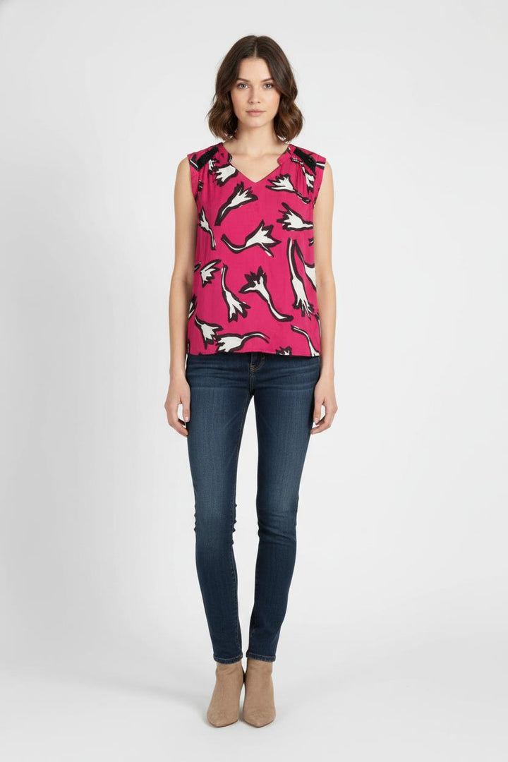 Blouse Rose et Blanc - Taille M/38 de la marque One Step | PARAD29135 - Vendu par Paradigme - Image 1