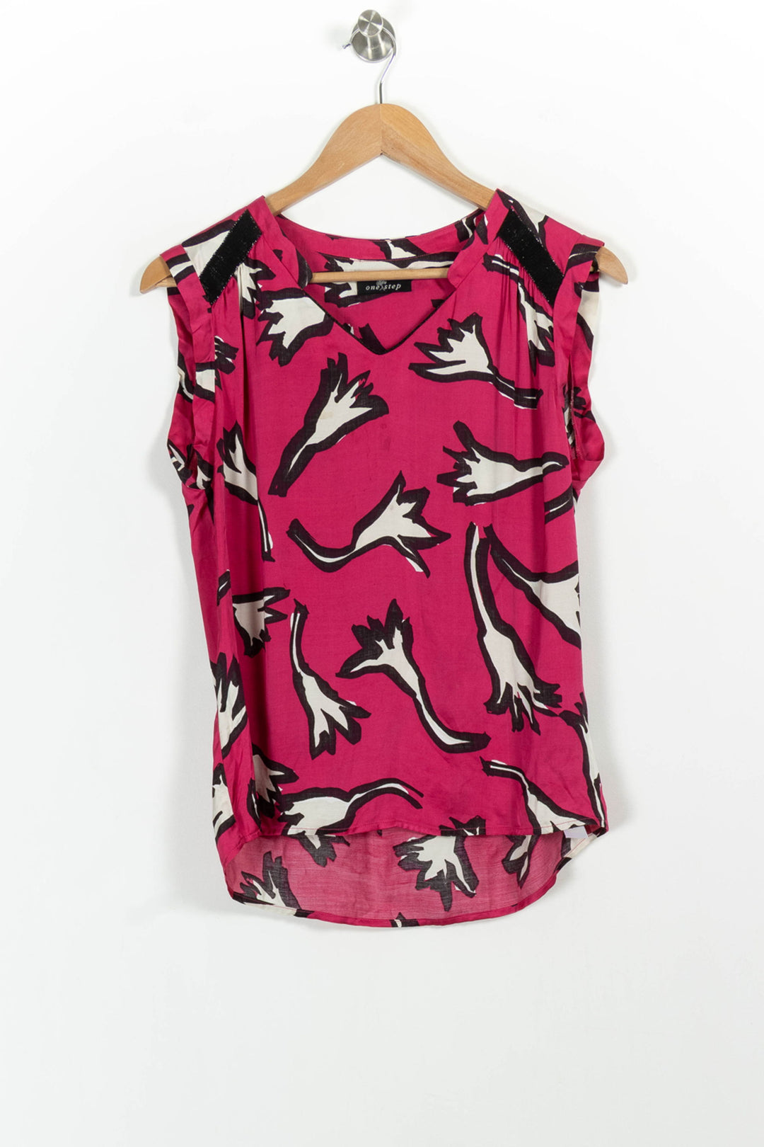 Blouse Rose et Blanc - Taille M/38 de la marque One Step | PARAD29135 - Vendu par Paradigme - Image 2