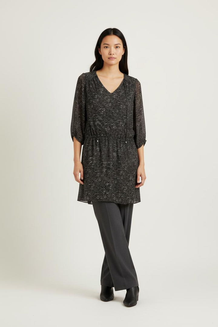 Robe noire à motifs - Taille M/38