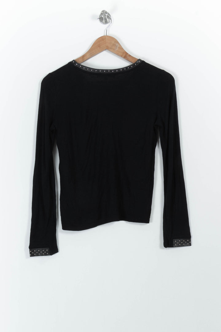Pull Noir - Taille S/36 de la marque Maje | PARAD29149 - Vendu par Paradigme - Image 4