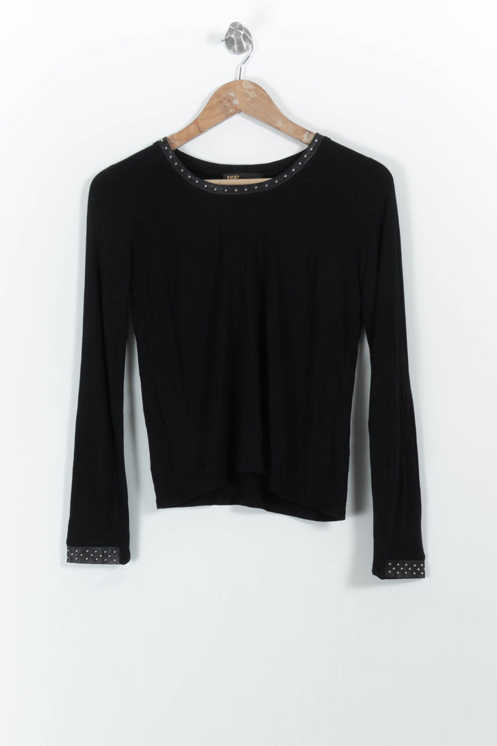 Pull Noir - Taille S/36 de la marque Maje | PARAD29149 - Vendu par Paradigme - Image 2