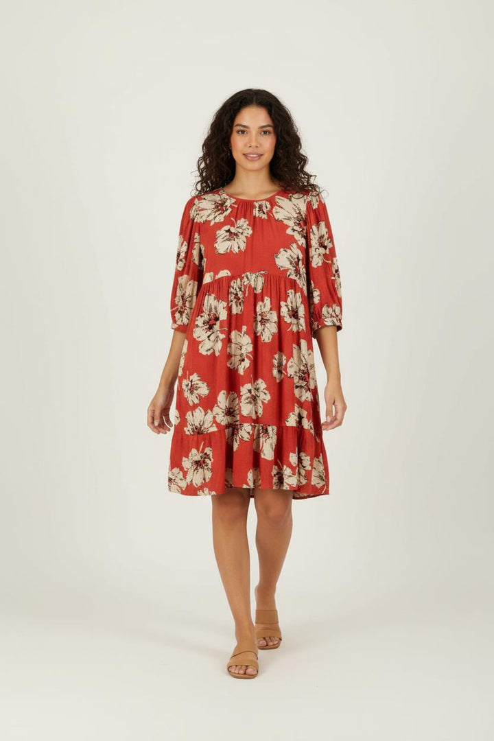 Robe rose à motifs - Taille XS/34