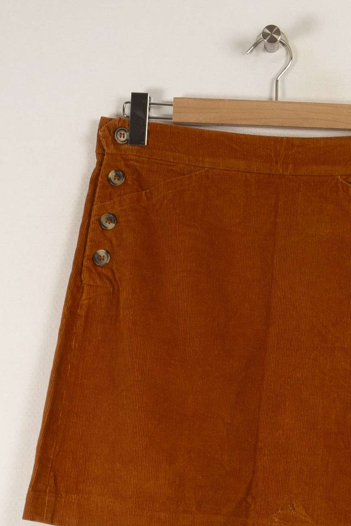 Jupe côtelée marron - Taille L/40 de la marque Petite Mendigote | PARAD29156 - Vendu par Paradigme - Image 1