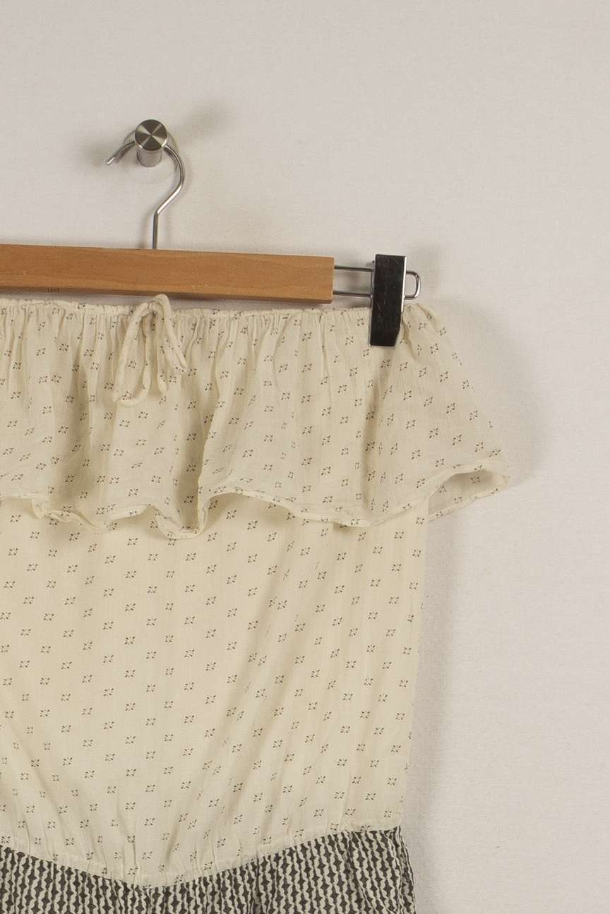Combishort blanc et gris - Taille XS/34 de la marque ba&sh | PARAD29158 - Vendu par Paradigme - Image 2