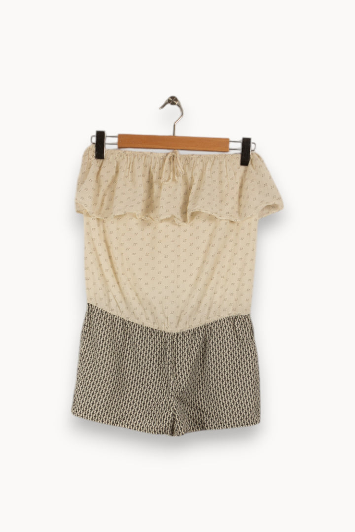 Combishort blanc et gris - Taille XS/34 de la marque ba&sh | PARAD29158 - Vendu par Paradigme - Image 1