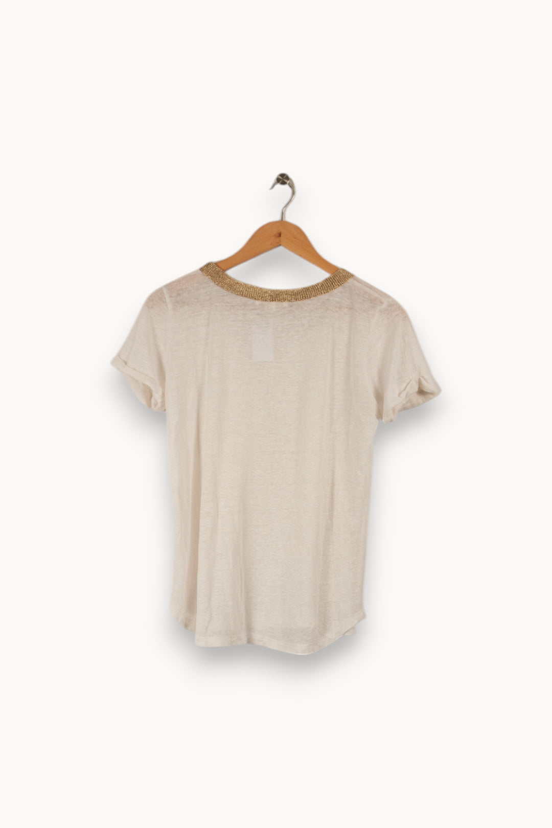 T-shirt blanc - Taille S/36 de la marque Maje | PARAD29189 - Vendu par Paradigme - Image 2