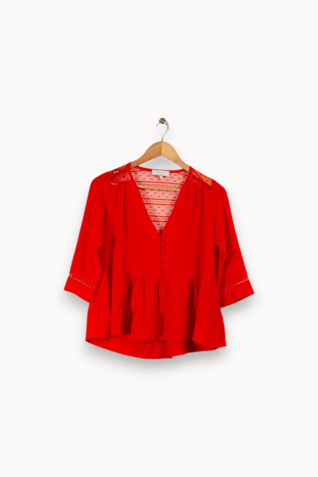Blouse rouge - Taille S/36 de la marque Opullence | PARAD29206 - Vendu par Paradigme - Image 3