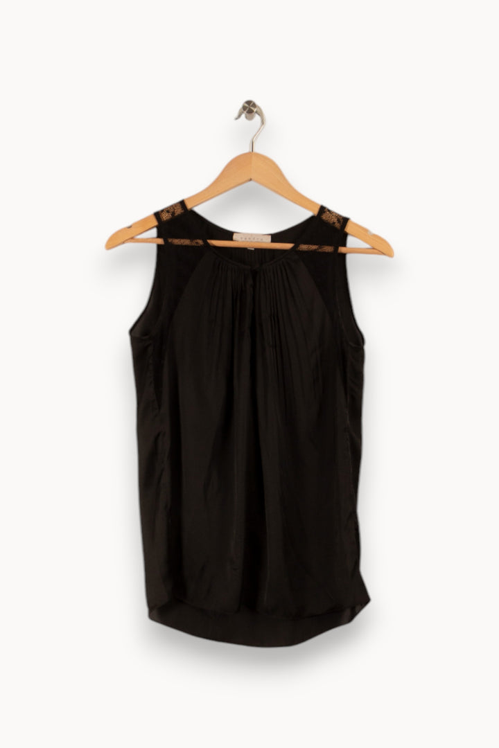 Top noir - Taille S/36 de la marque Sandro | PARAD29225 - Vendu par Paradigme - Image 3