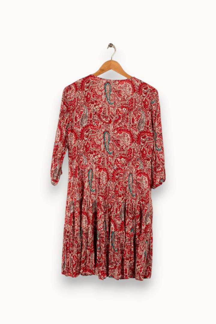Robe rouge à motifs - Taille M/38 de la marque Caroll | PARAD29229 - Vendu par Paradigme - Image 2