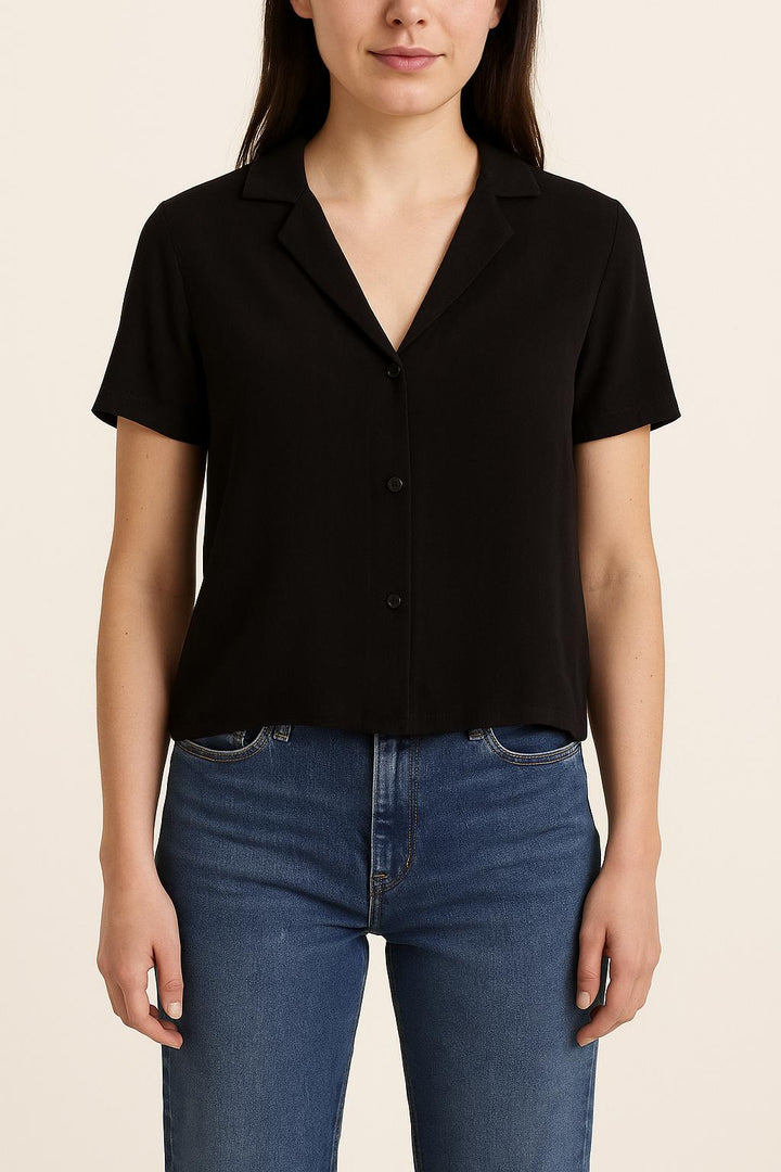 Chemise Noire - Taille S/36 de la marque Claudie Pierlot | PARAD29238 - Vendu par Paradigme - Image 1