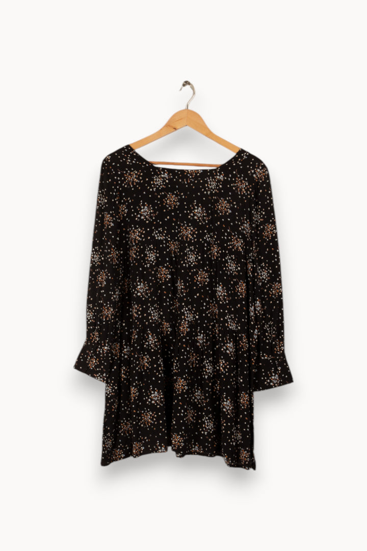 Robe noire à motifs - Taille S/36 de la marque ba&sh | PARAD29259 - Vendu par Paradigme - Image 2