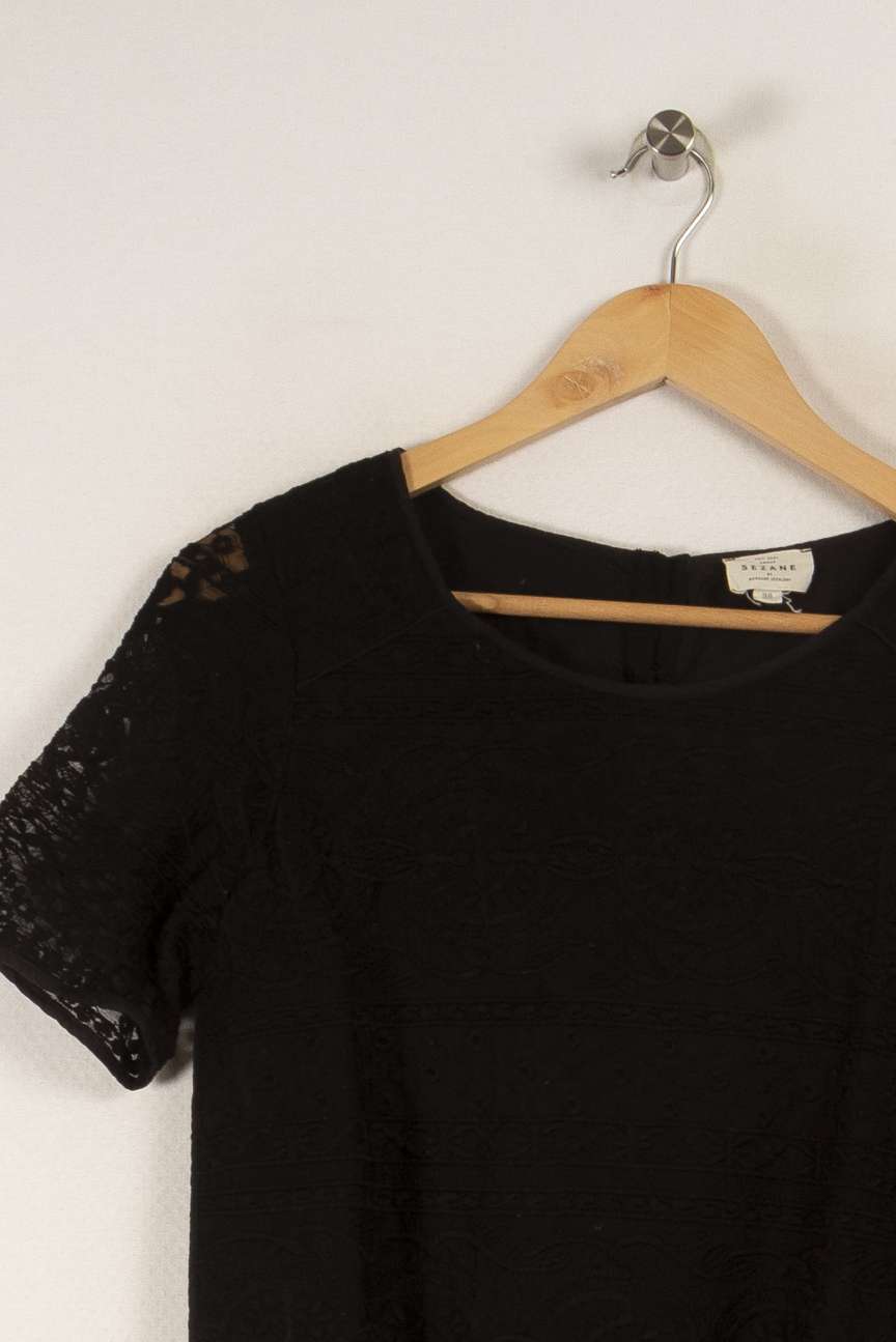 Robe noire en dentelle - Taille M/38 de la marque Sézane | PARAD29273 - Vendu par Paradigme - Image 1