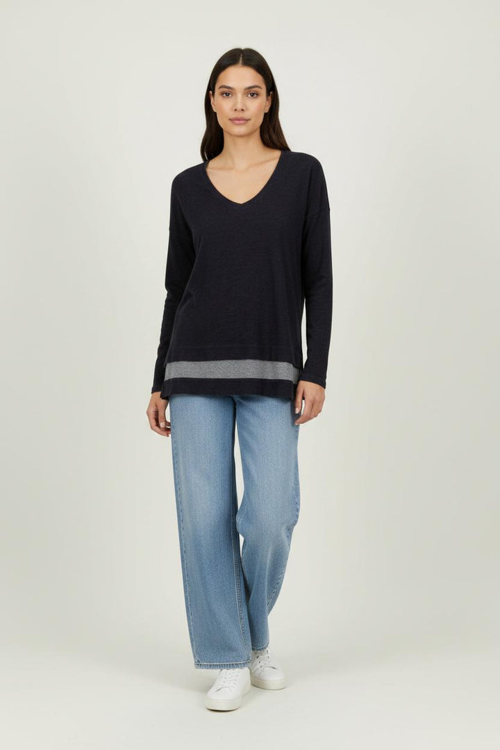 Pull Gris - Taille L/40 de la marque Majestic Filatures | PARAD29287 - Vendu par Paradigme - Image 1