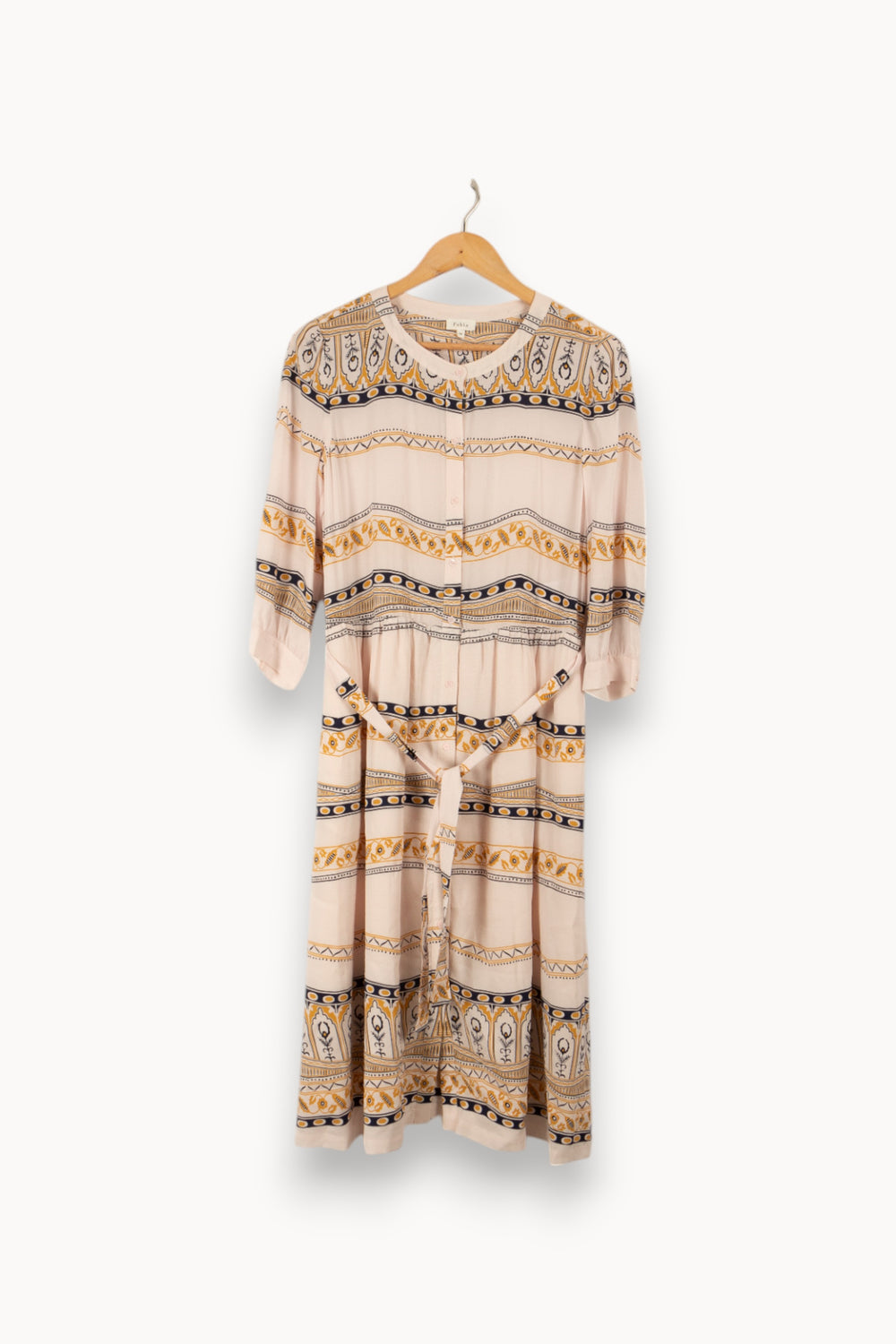 Robe beige-rose à motifs - Taille M/38 de la marque Pablo | PARAD29299 - Vendu par Paradigme - Image 3