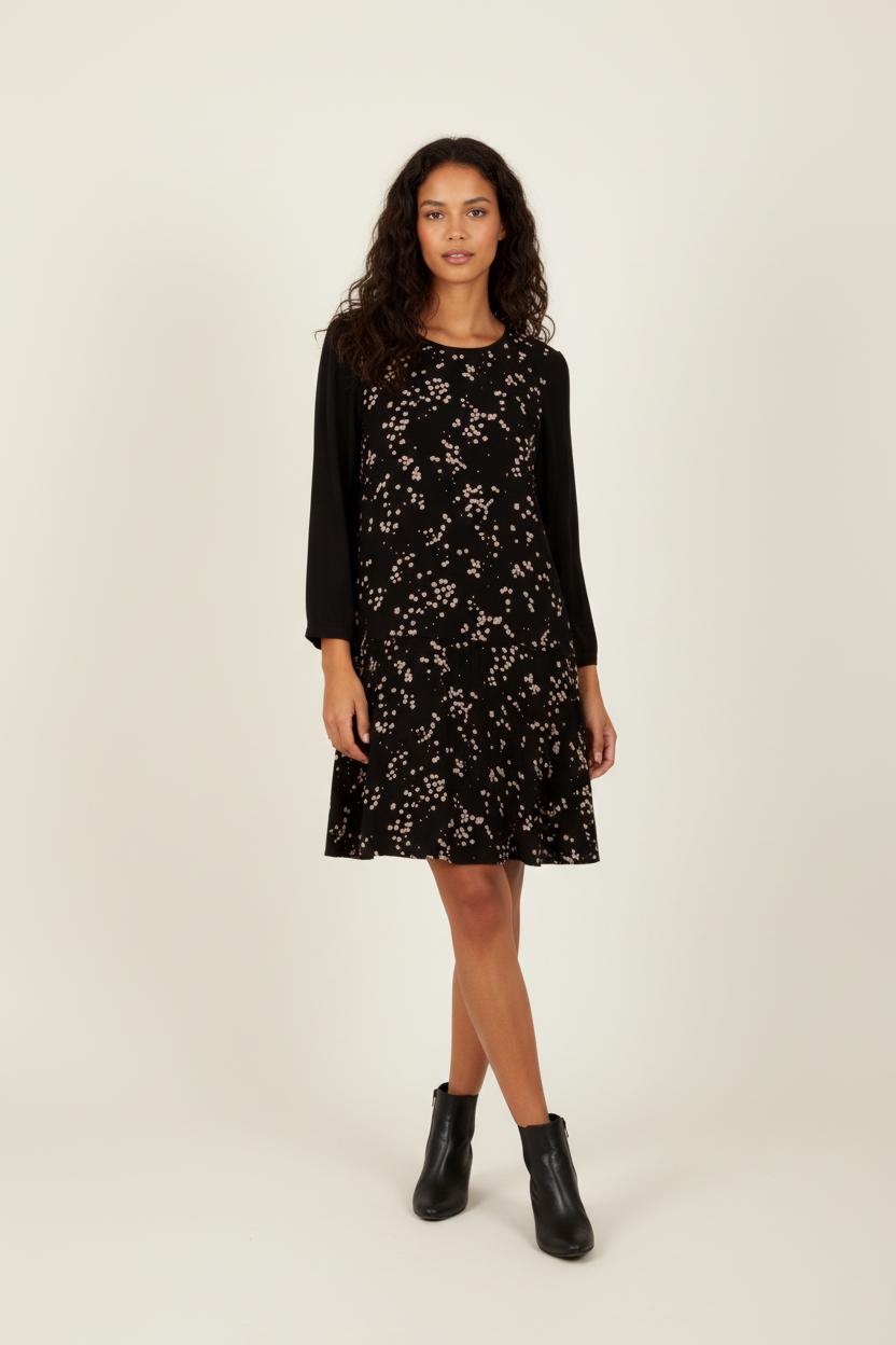 Robe noire à motifs - Taille L/40
